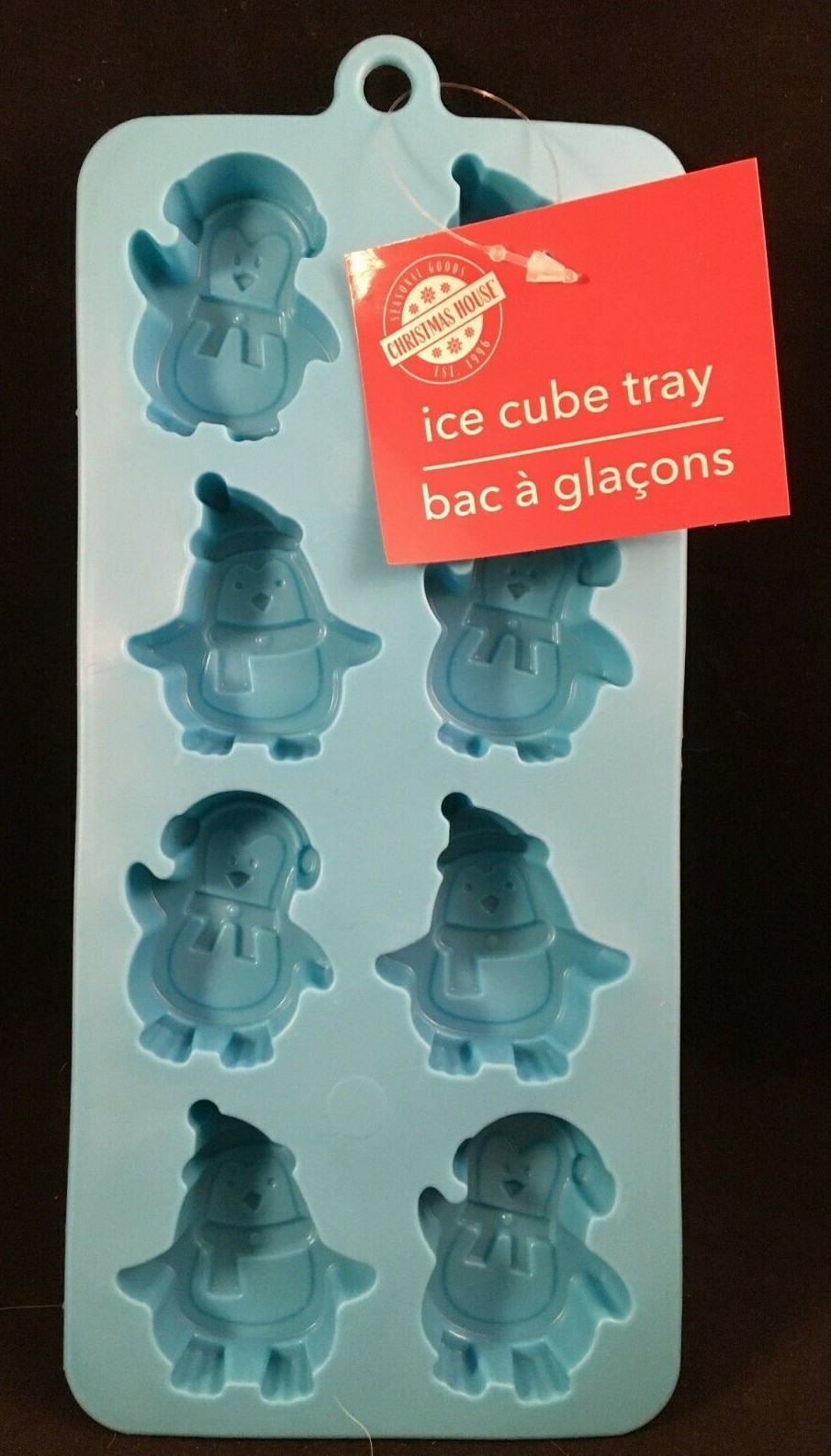 Winter Penguins Novelty Ice Cube - Ice Mold Tray - 8 Mold Tray - Christmas House
