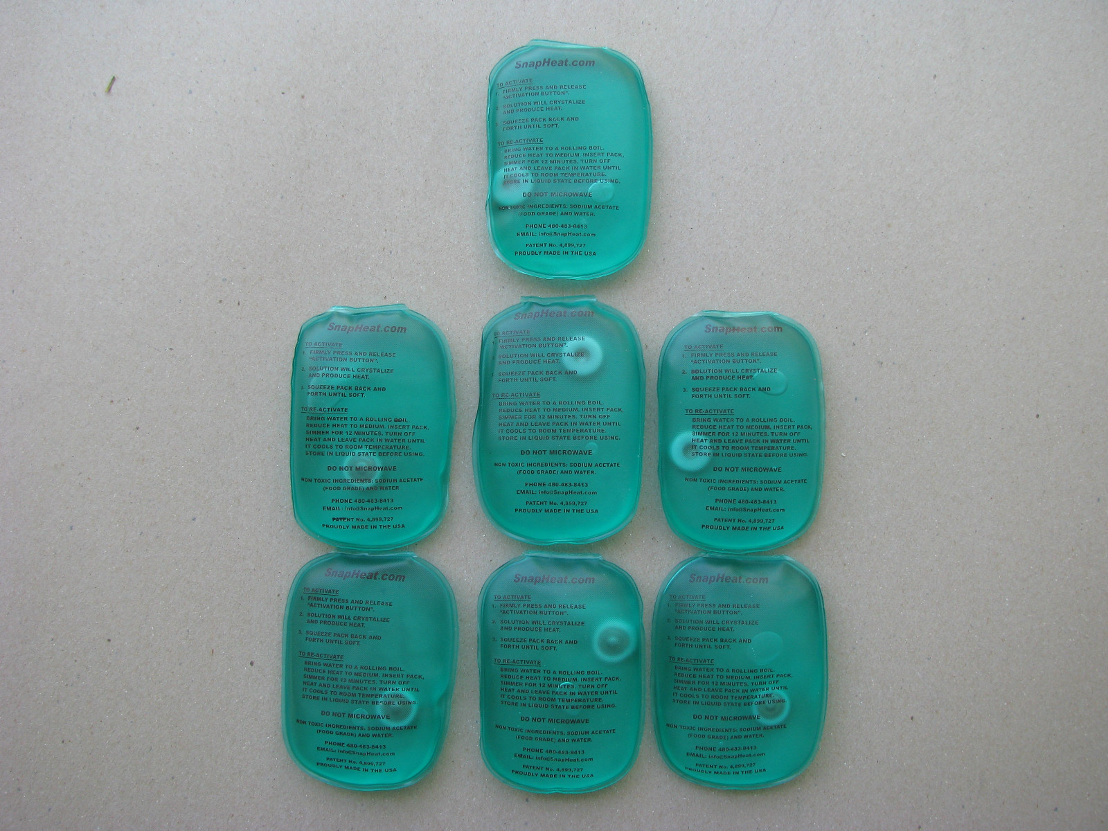 Portable Instant Reusable Hand Warmers by SnapHeat.com PROUDLY MADE IN THE USA