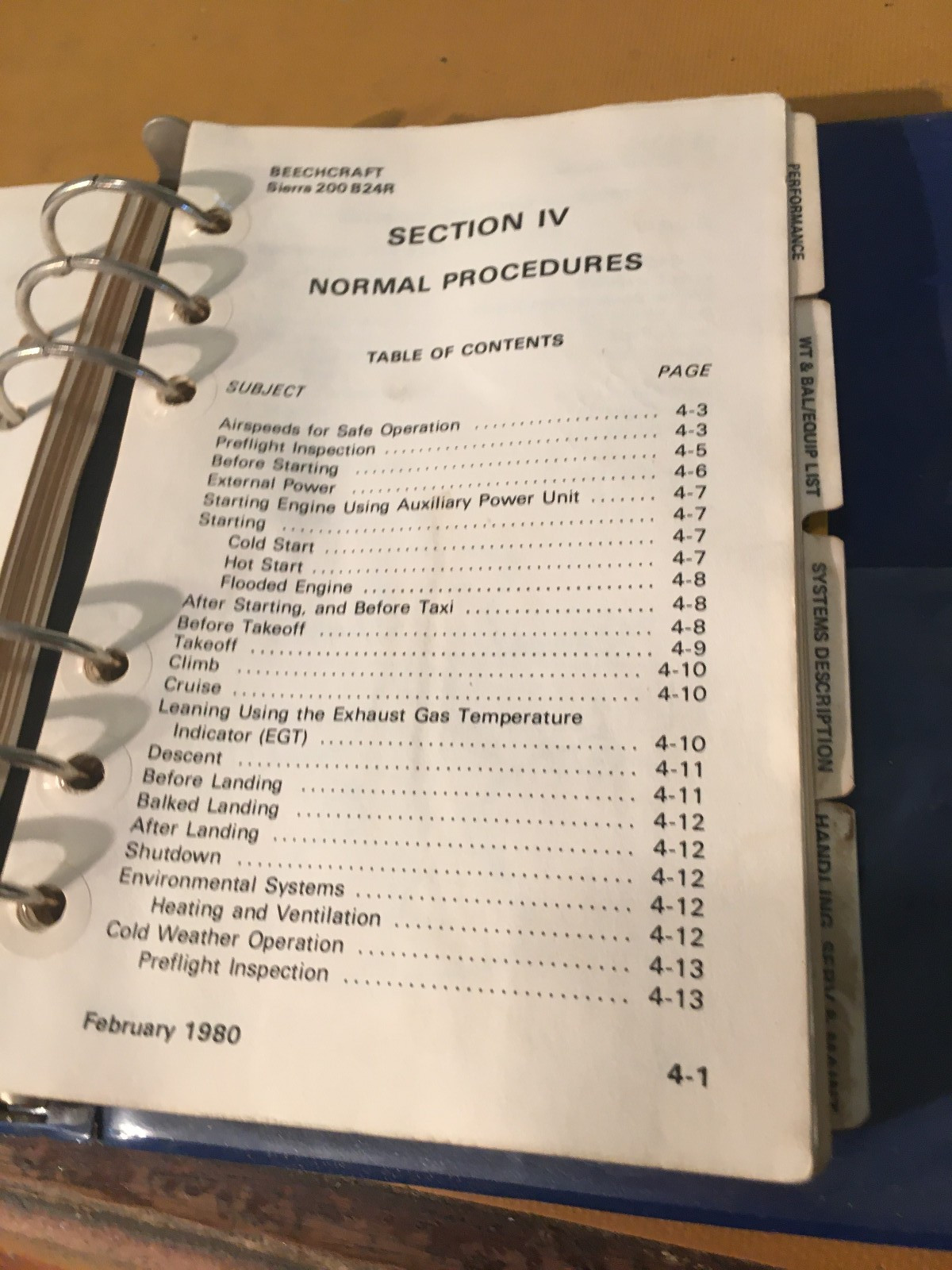 Beechcraft Sierra 200 B24R Pilot's Operation Manual