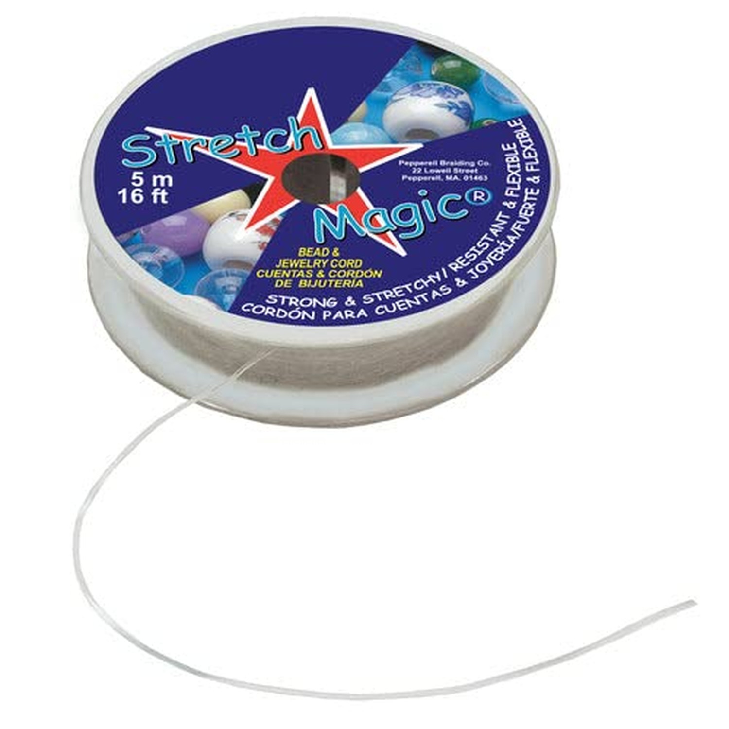 Stretch Magic Bead & Jewelry Cord .7mmx5m-Pearl