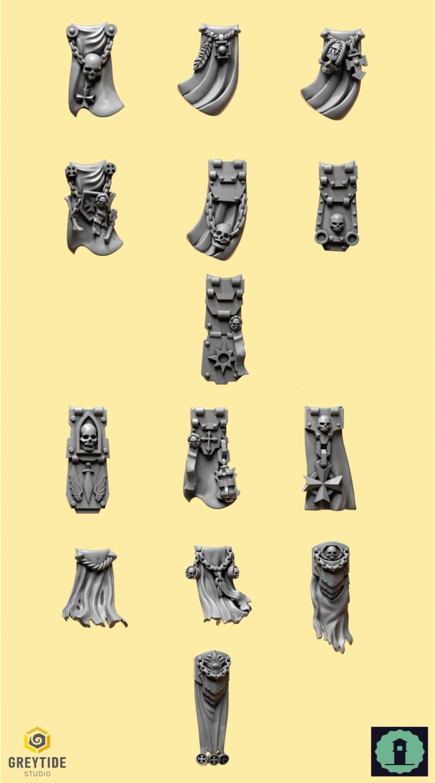 Loincloths x 14 - Eternal Pilgrims - Greytide Studio - 40k - Dark Angels