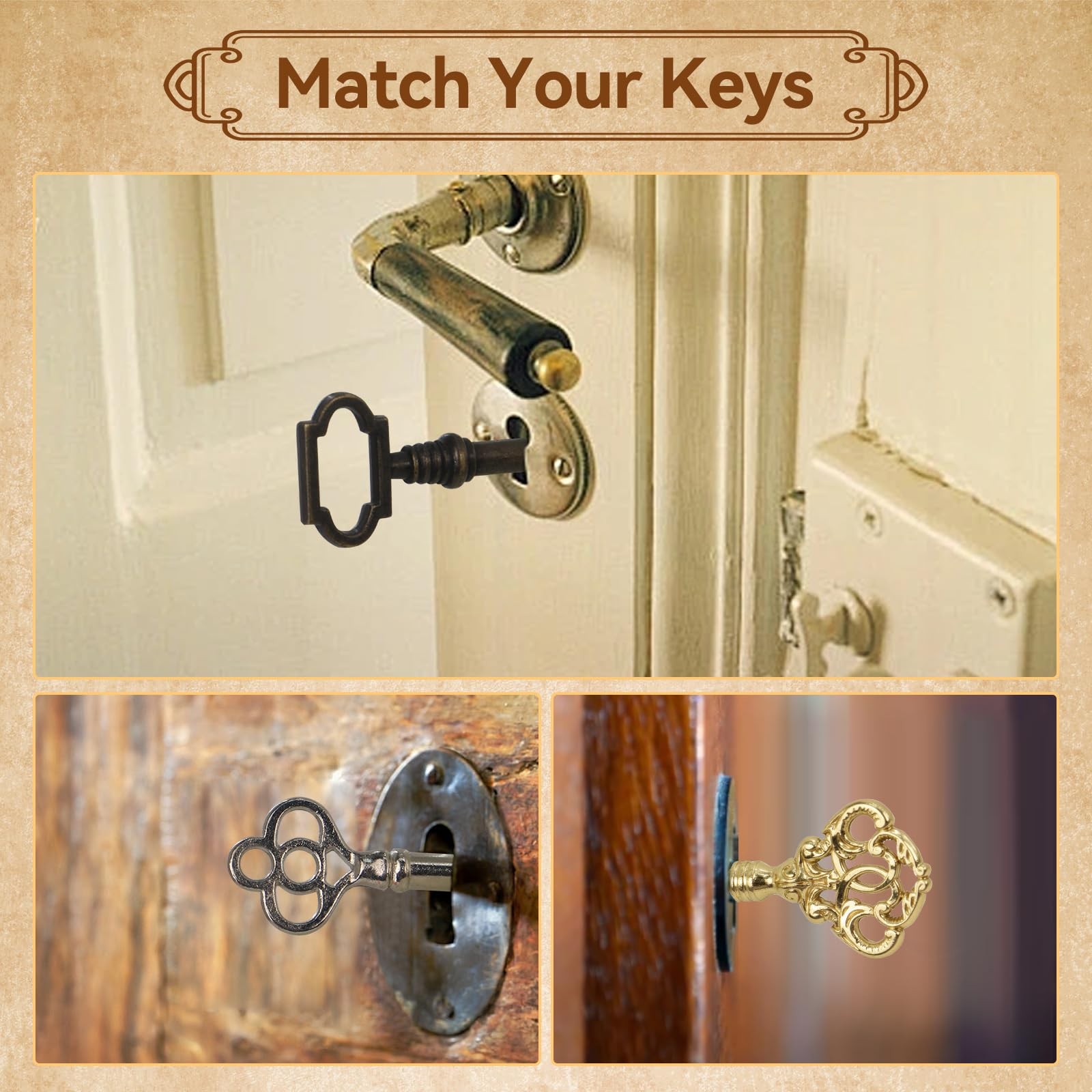 Universal Skeleton Keys Replacement, 19Pcs Most Popular Hollow