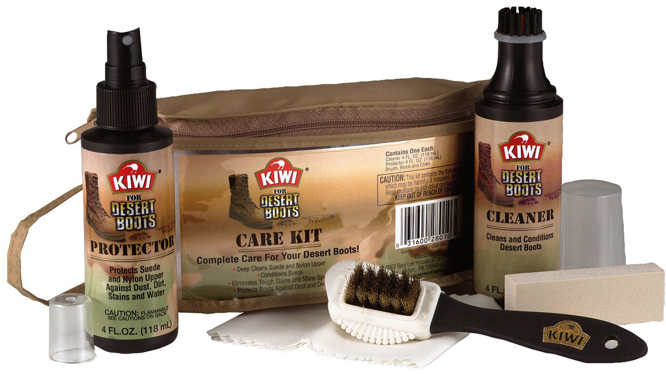 Kiwi Desert Boot Care Kit Complete Cleaning Stain Remover Leather Suede Boots