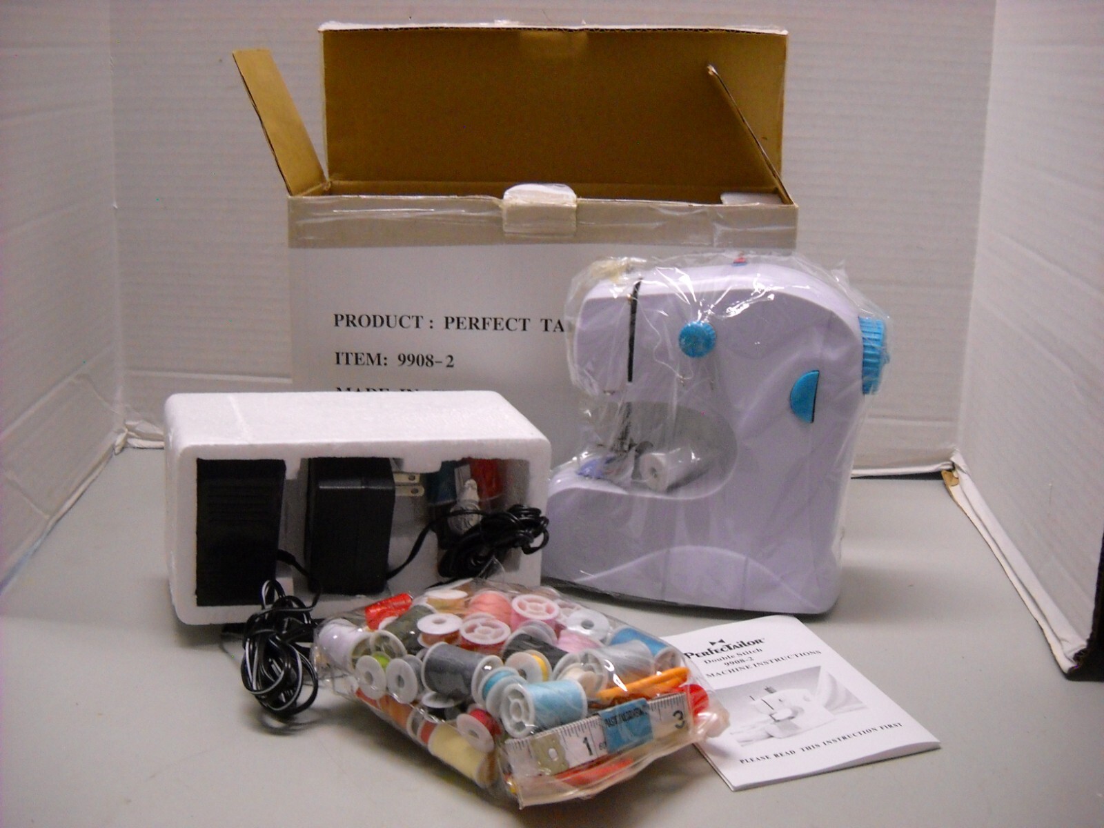 Sewing Perfect Tailor Double Stitch Mini Sewing Machine Model 9908-2 New Crafts