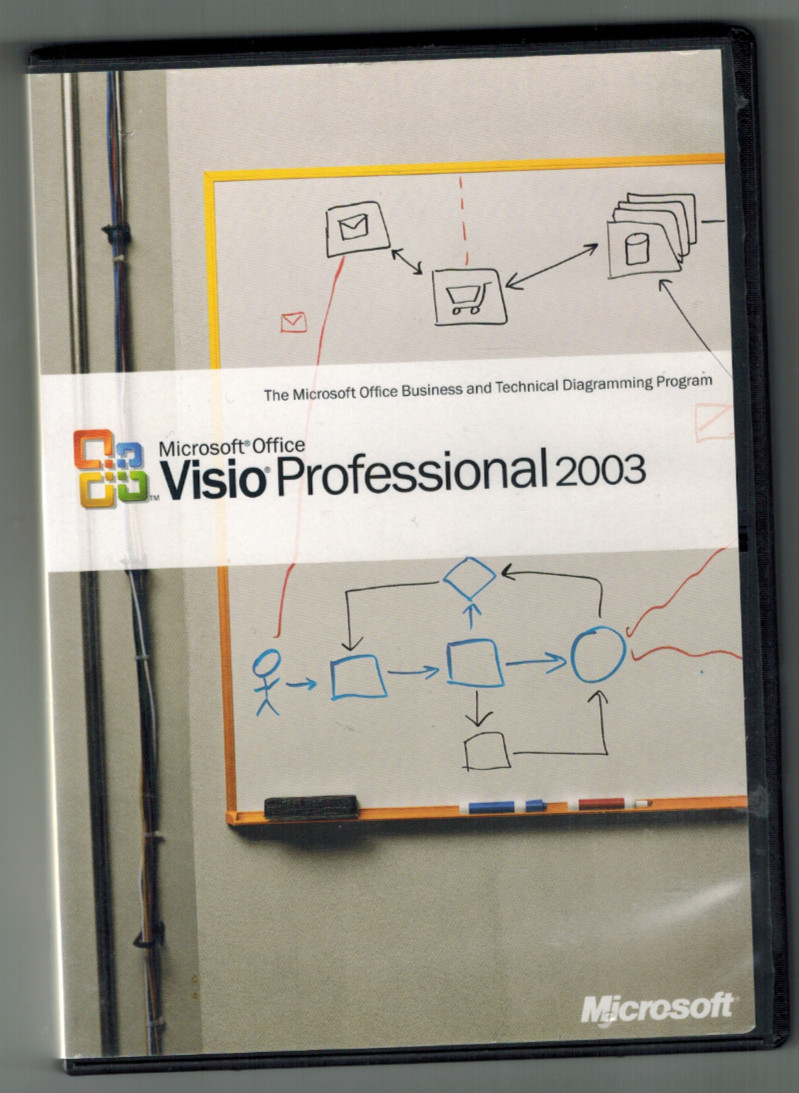 Microsoft Office Visio Professional 2003 CD-ROM (CD-R) with Product Key