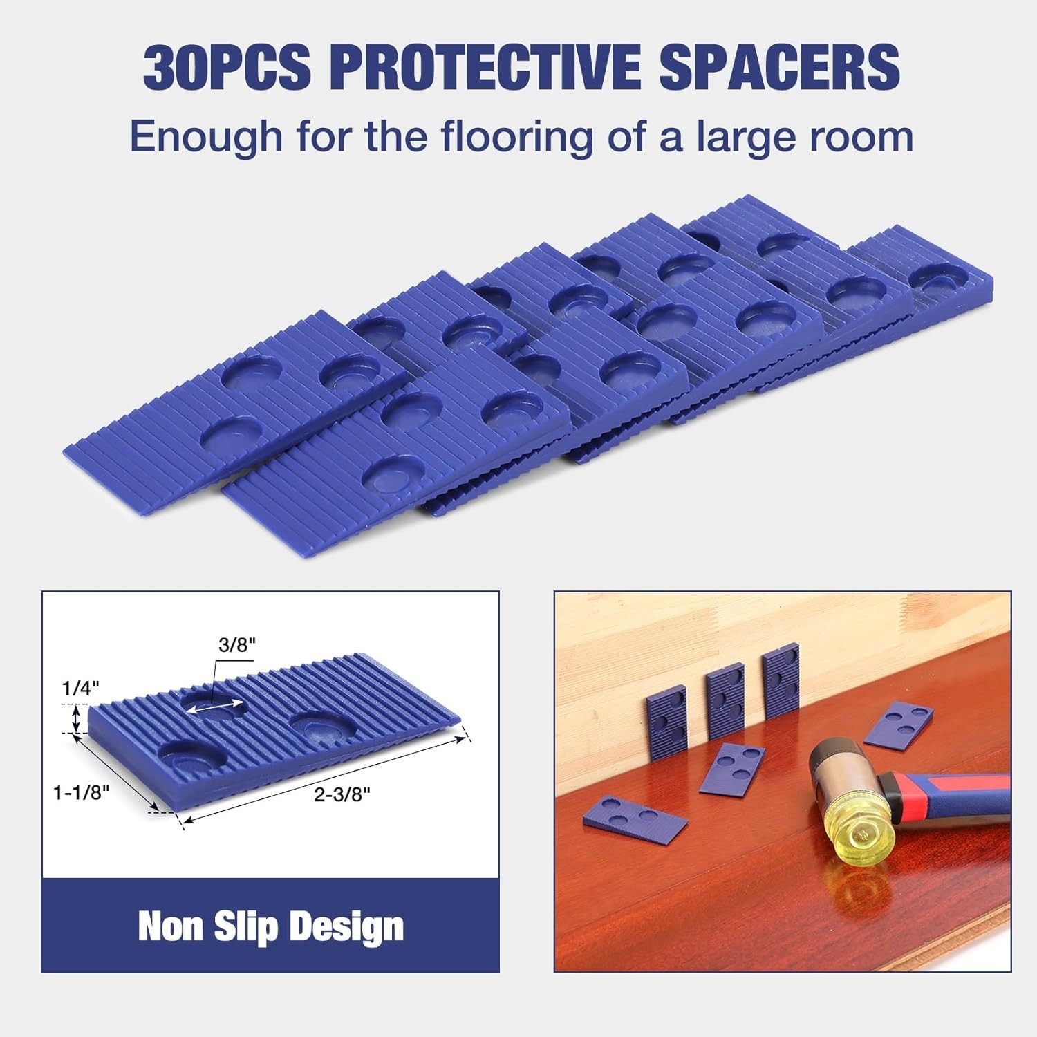 43-Pack Flooring Installation Kit: Rubber Mallet, Pull Bar & Knee Pads