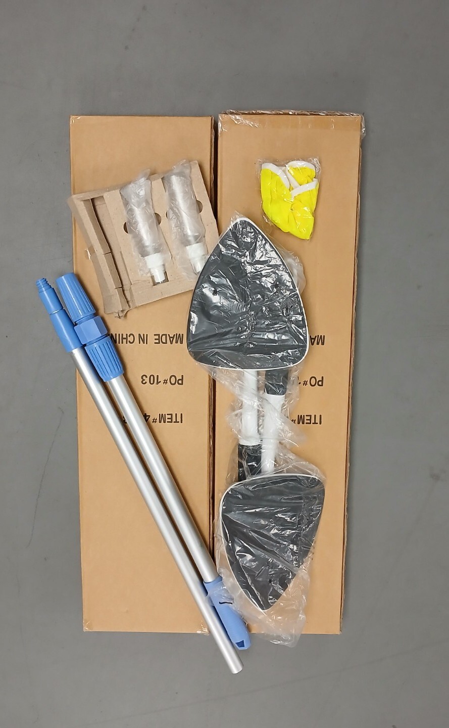 (Lot Of 2) Multiuse Cleaning Kit Extended Rod Handle Extends 80"