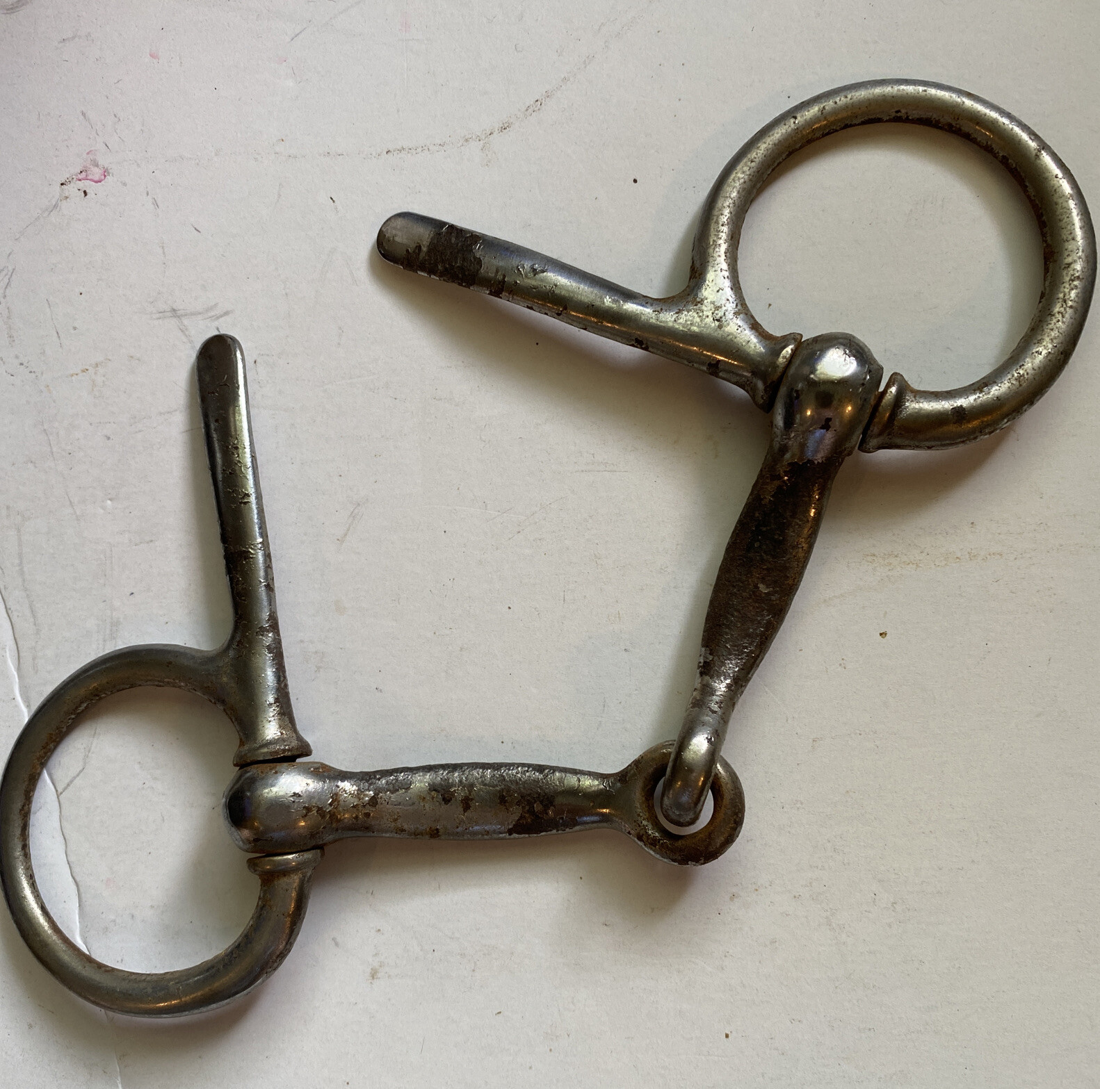 *PRE-OWNED* HALF CHEEK-SNAFFLE BIT-5 "-FREE SHIPPING*