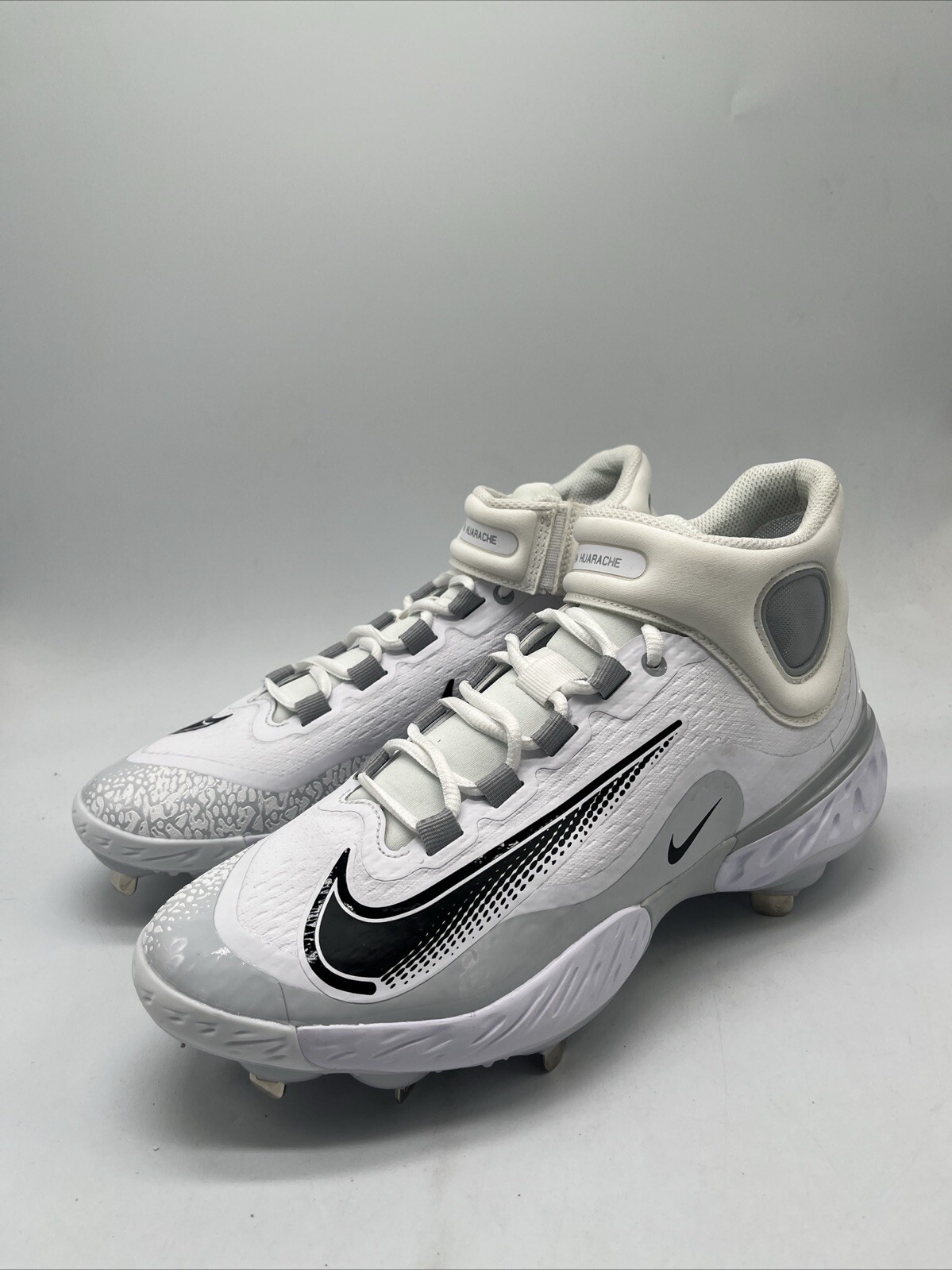 Nike Alpha Huarache Elite 4 Mid White Baseball Cleats FD2744-100 Men's Size 9-13