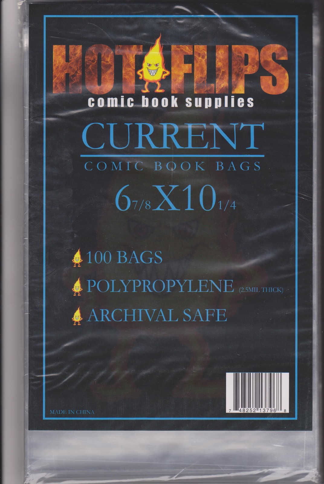 100 Current Hot Flips Comic Book Poly Bags Free Shipping