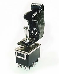 Safety Toggle Switch DPDT 20 Amp"Carbon Fiber"