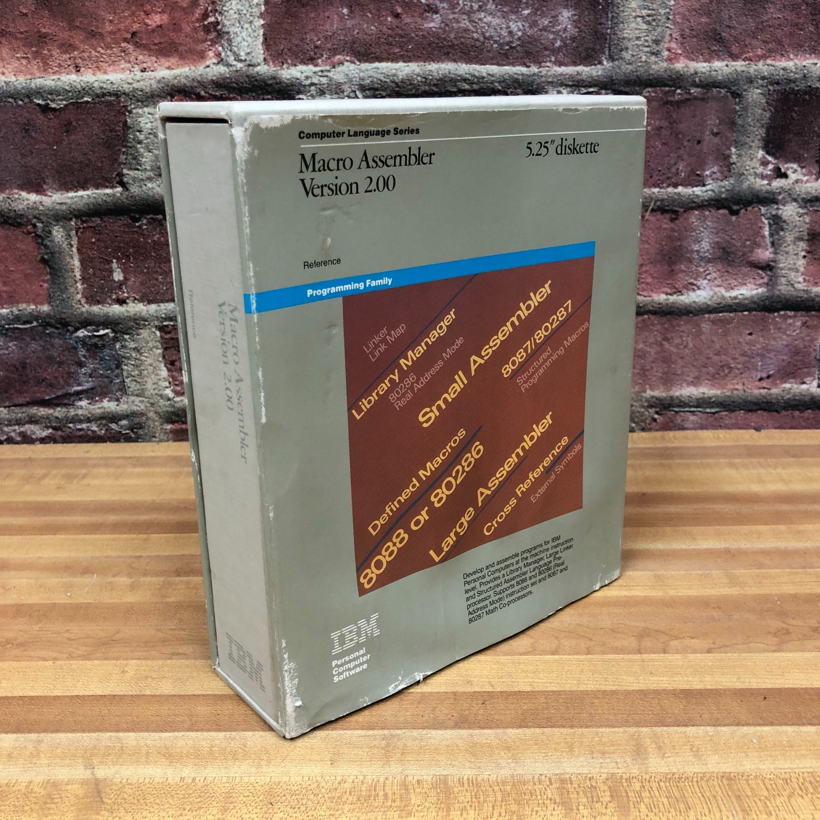 IBM PC Personal Computer Macro Assembler 2.00 5.25" Floppy Disk Software