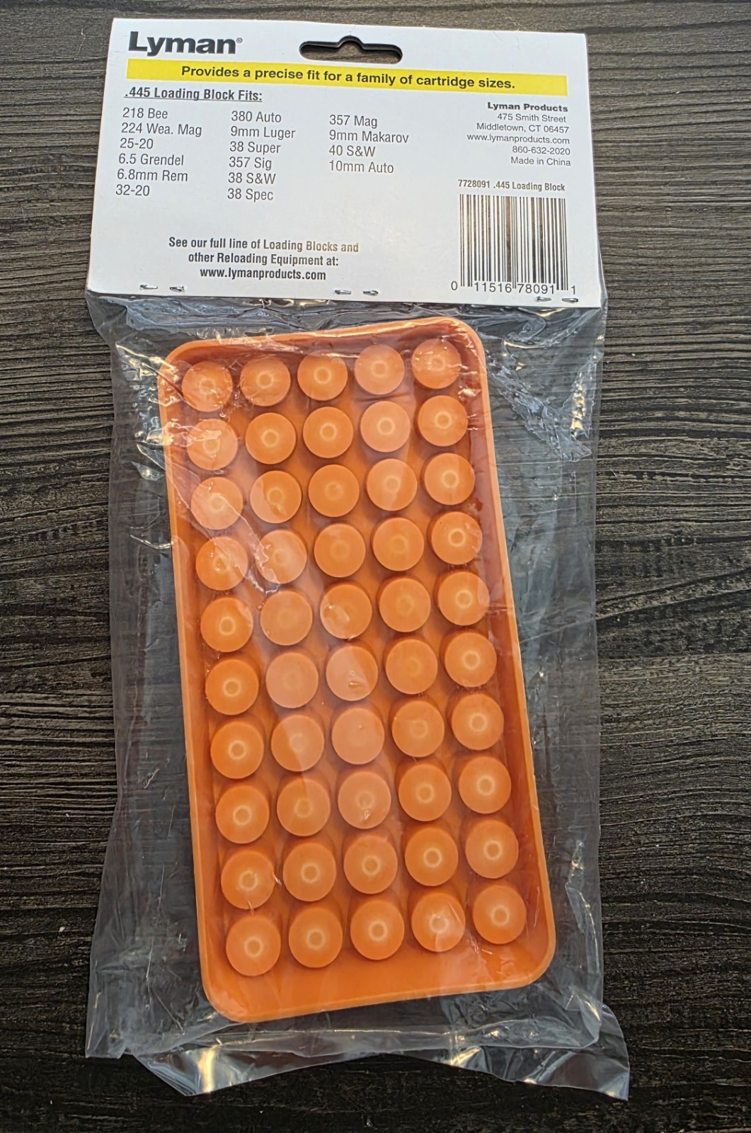 Lyman Custom Fit Loading Block .445 - 7728091 New In Package