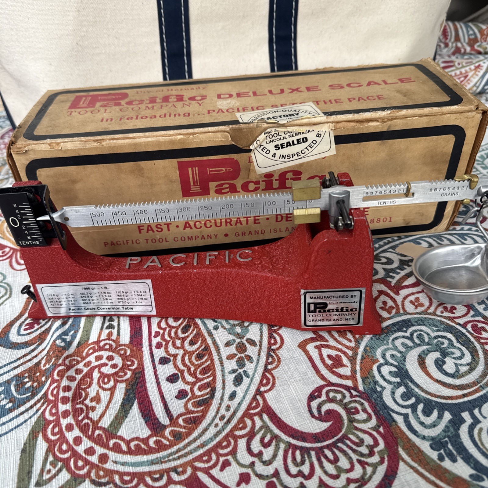 Pacific Deluxe Scale Model O Div. Of Hornady Oil Dampening With Box