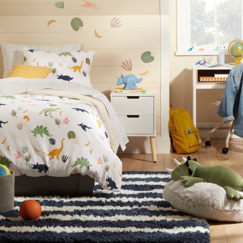 Faux Fur Floor Kids' Pillow Gray