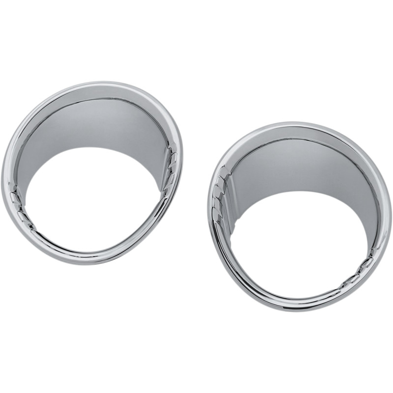 Kuryakyn - 6922 - Tri-Line Fuel and Voltage Gauge Bezel, Chrome