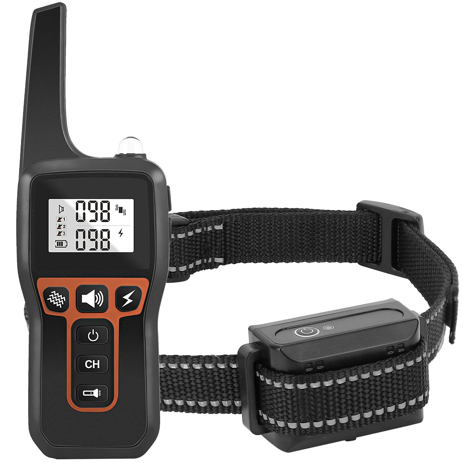 3280FT Training Collar 3 Channels Rechargeable Transmitter Receiver Flashlight