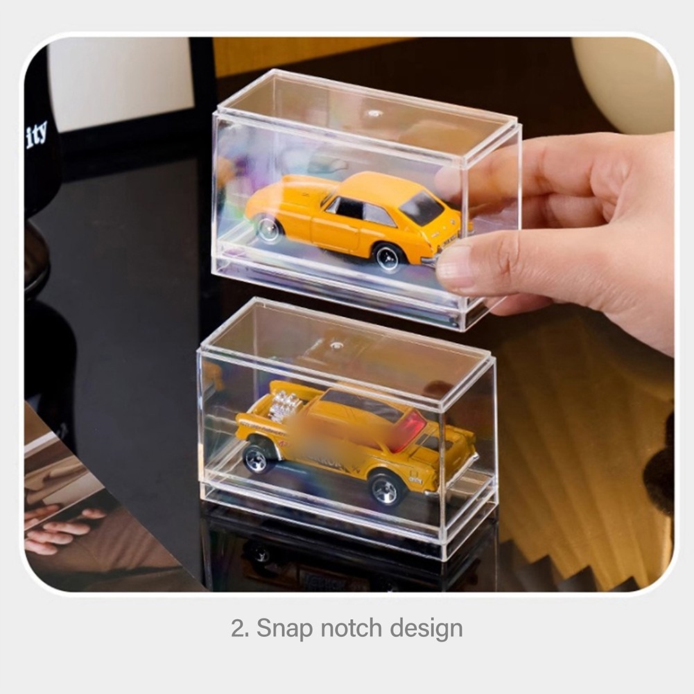 5PCS Toy Car Model Display Boxes 1/64 Scale, Model Car Display Case Protector