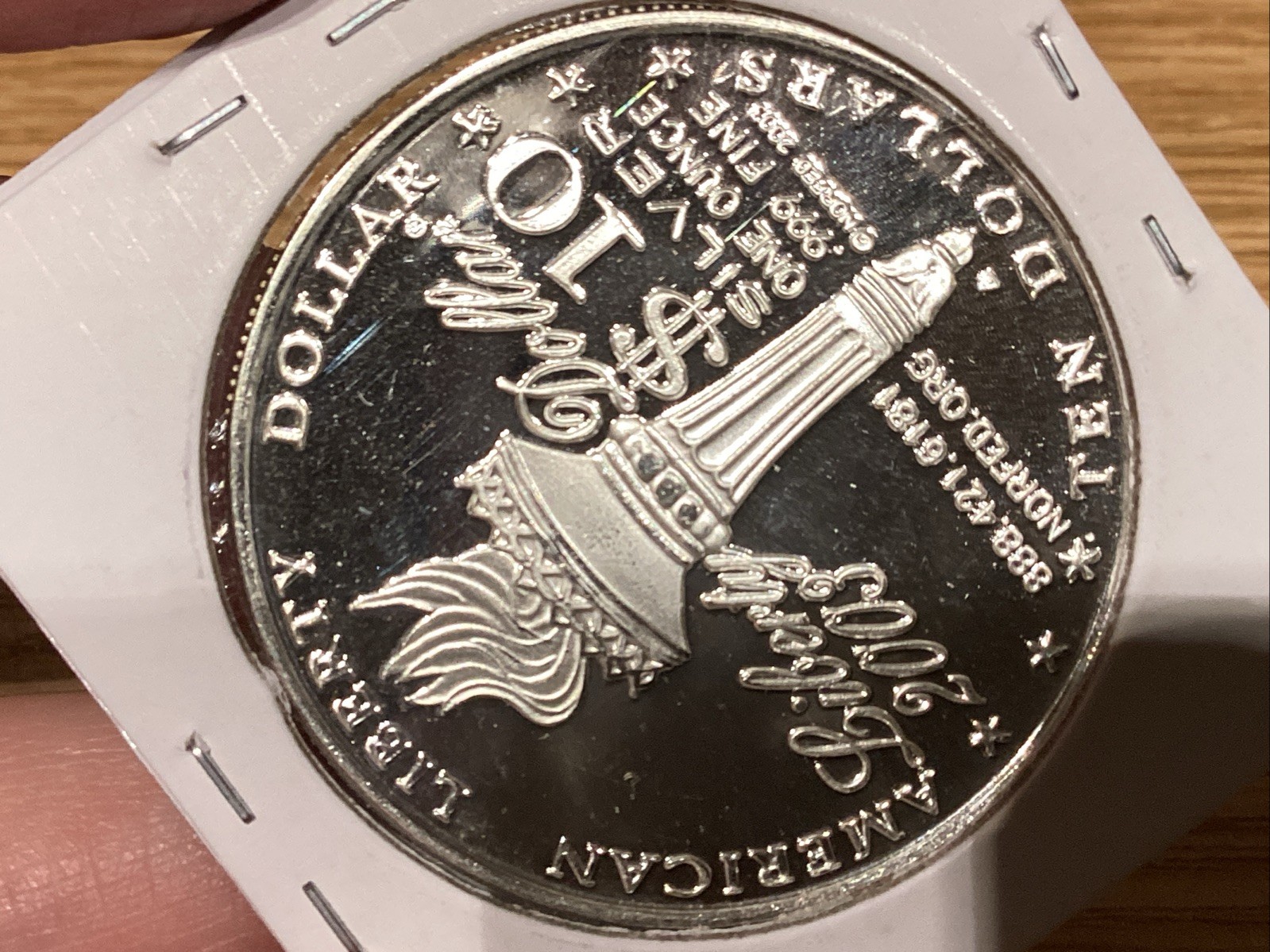 Norfed 1 Oz Silver 2003 $10 Large E Long Hair (2 Available)