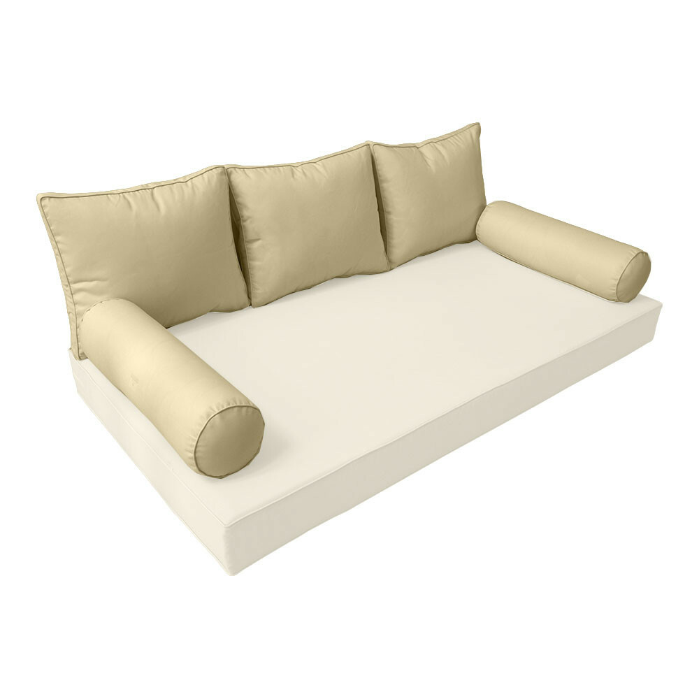 |SLIPCOVER ONLY| S3 Outdoor Bolster Backrest Pillow Covers Same Piped Full AD103