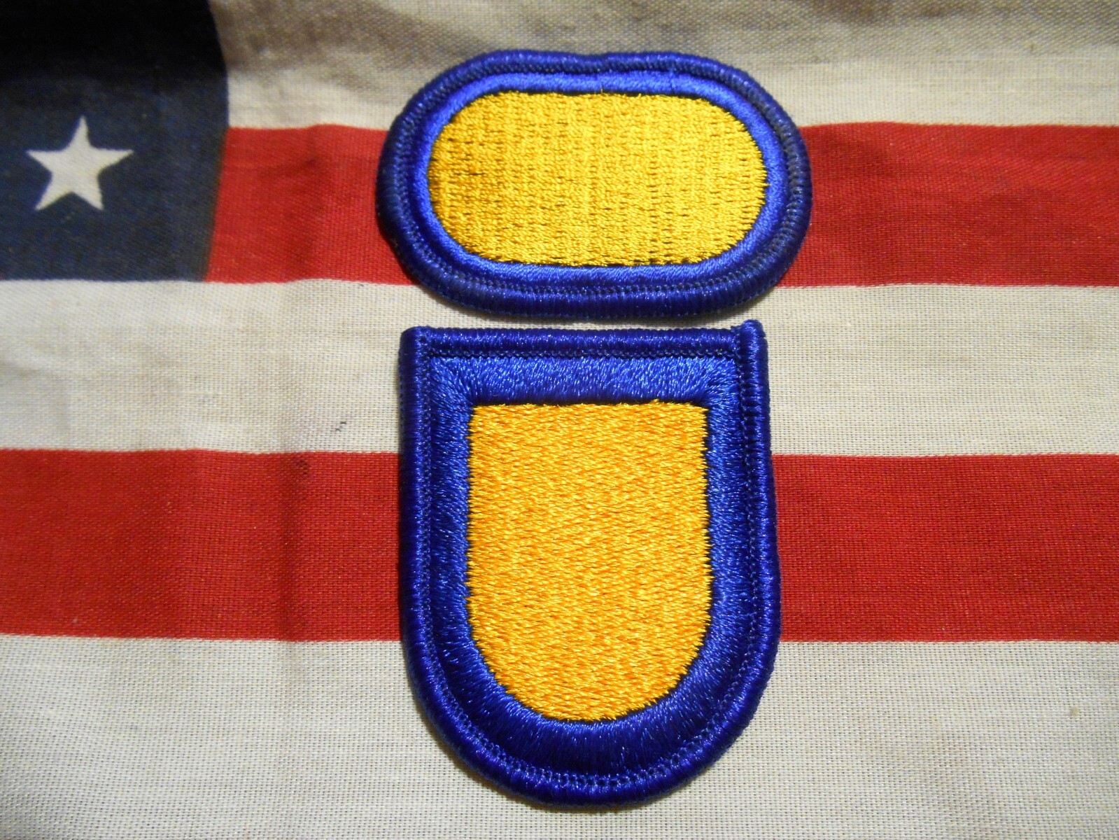 173rd Support QM S&T Airborne SETAF beret flash & Para Oval patch  type 2 m/e