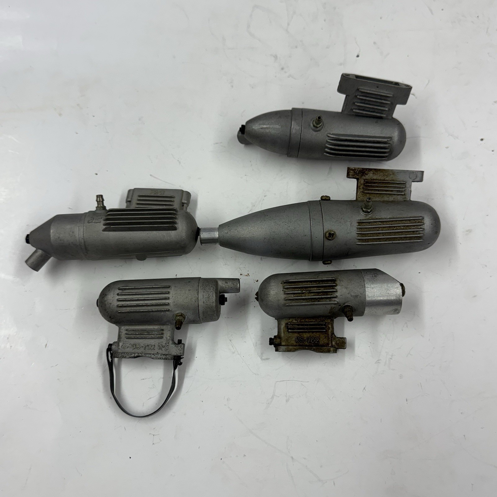 Vintage OS Max RC Nitro Engine Muffler Lot OS-702 842 Silencers Exhaust Untested