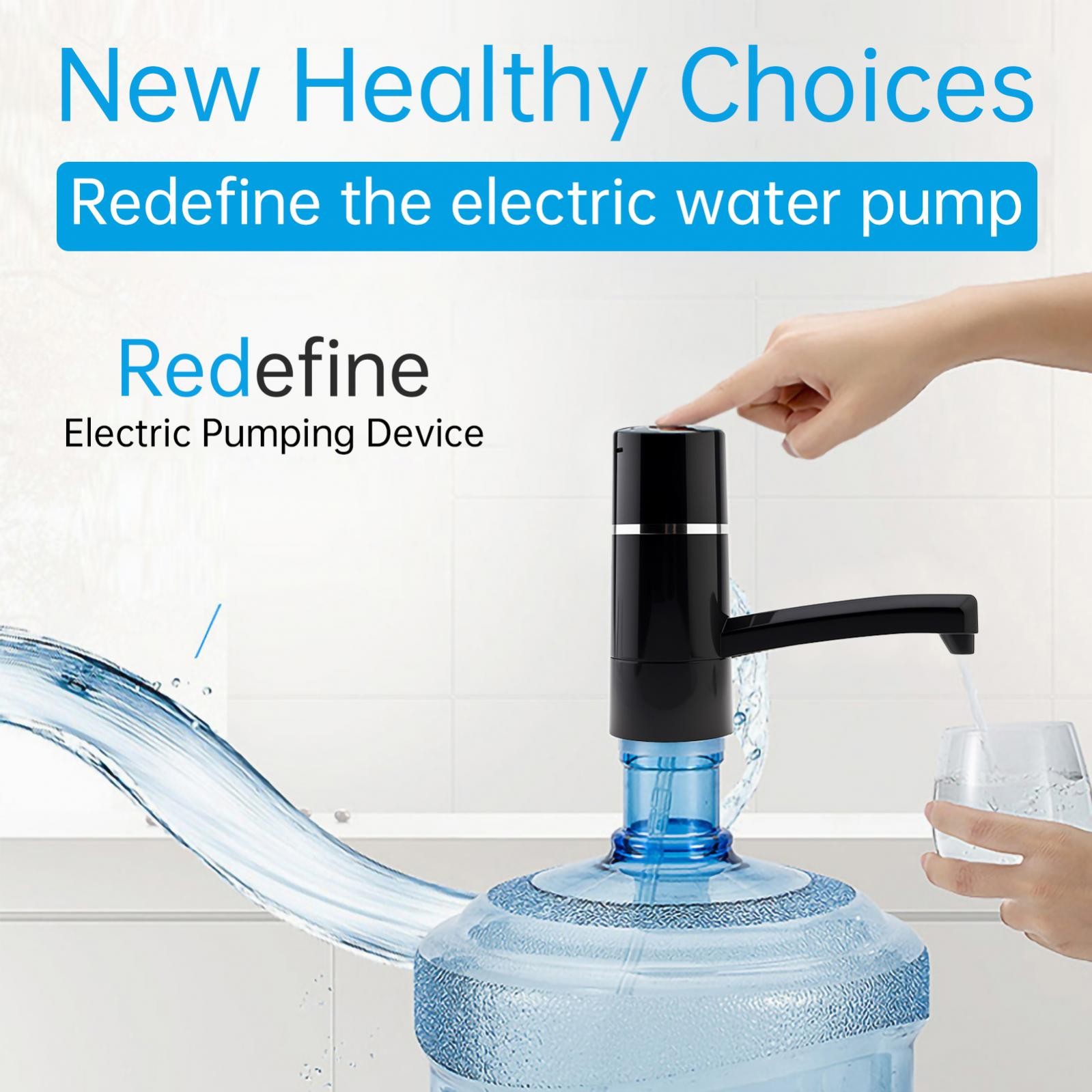 Water Bottle Switch Pump Electric Automatic USB Rechargeable Jug Dispenser Pump