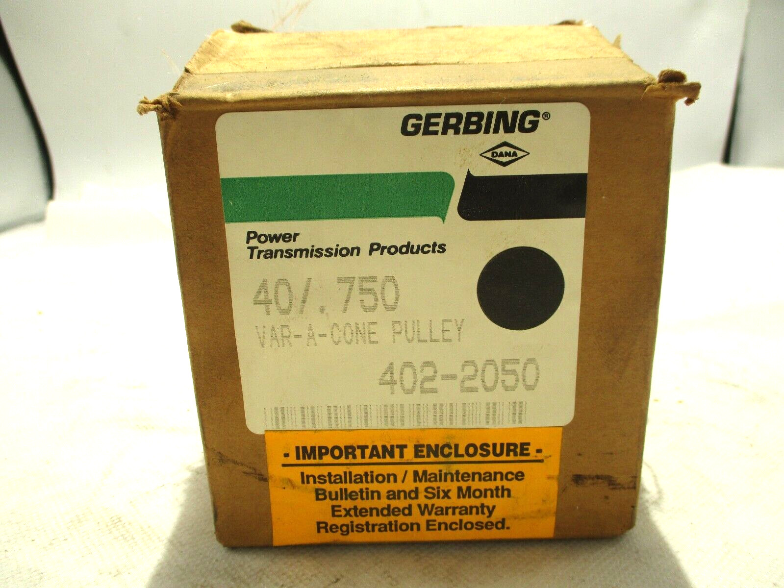 NEW GERBING DANA 40/.750 VARIABLE SPEED A-CONE PULLEY 3/4" BORE 402-2050