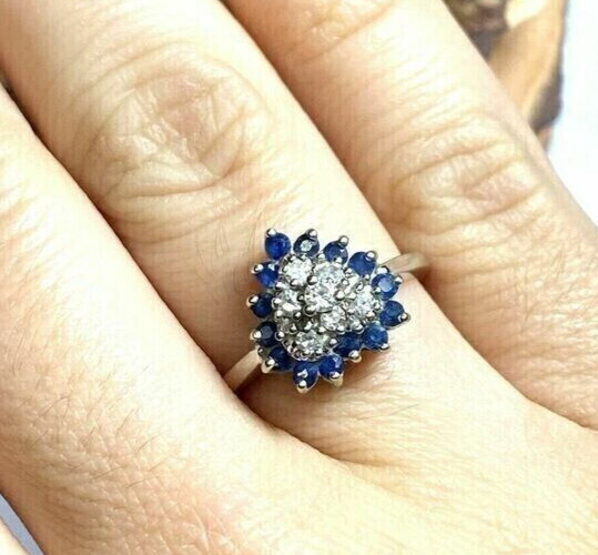 Heart 2.20Ct Created Diamonds Cluster Women's Wedding Ring 14K White Gold Finish
