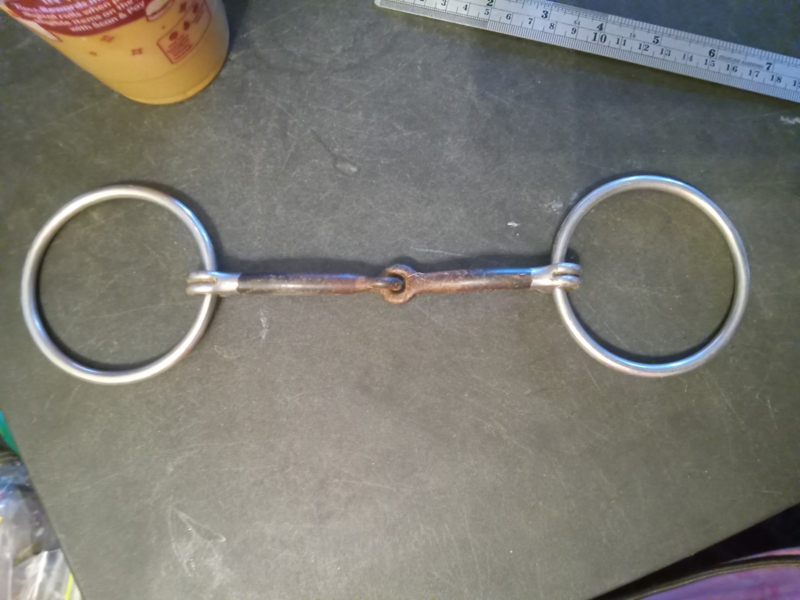Loose ring snaffle bit sweet iron mouth 5 1/4 in
