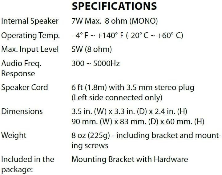 BC7 Bearcat 7-Watt External Communications Speaker. Durable Rugged Design, Pe...