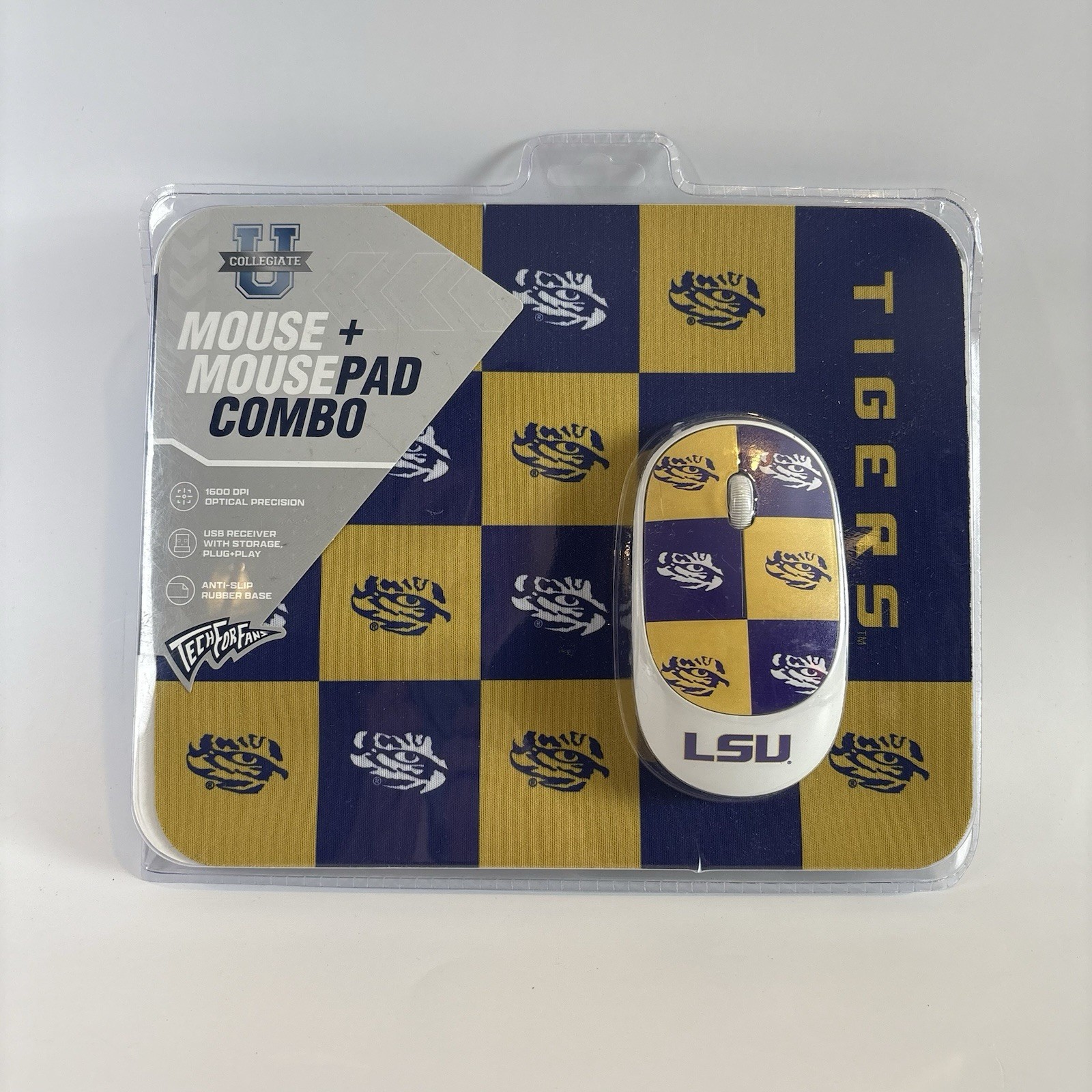 LSU Tigers Wireless Mouse & Mousepad Combo NCAA College