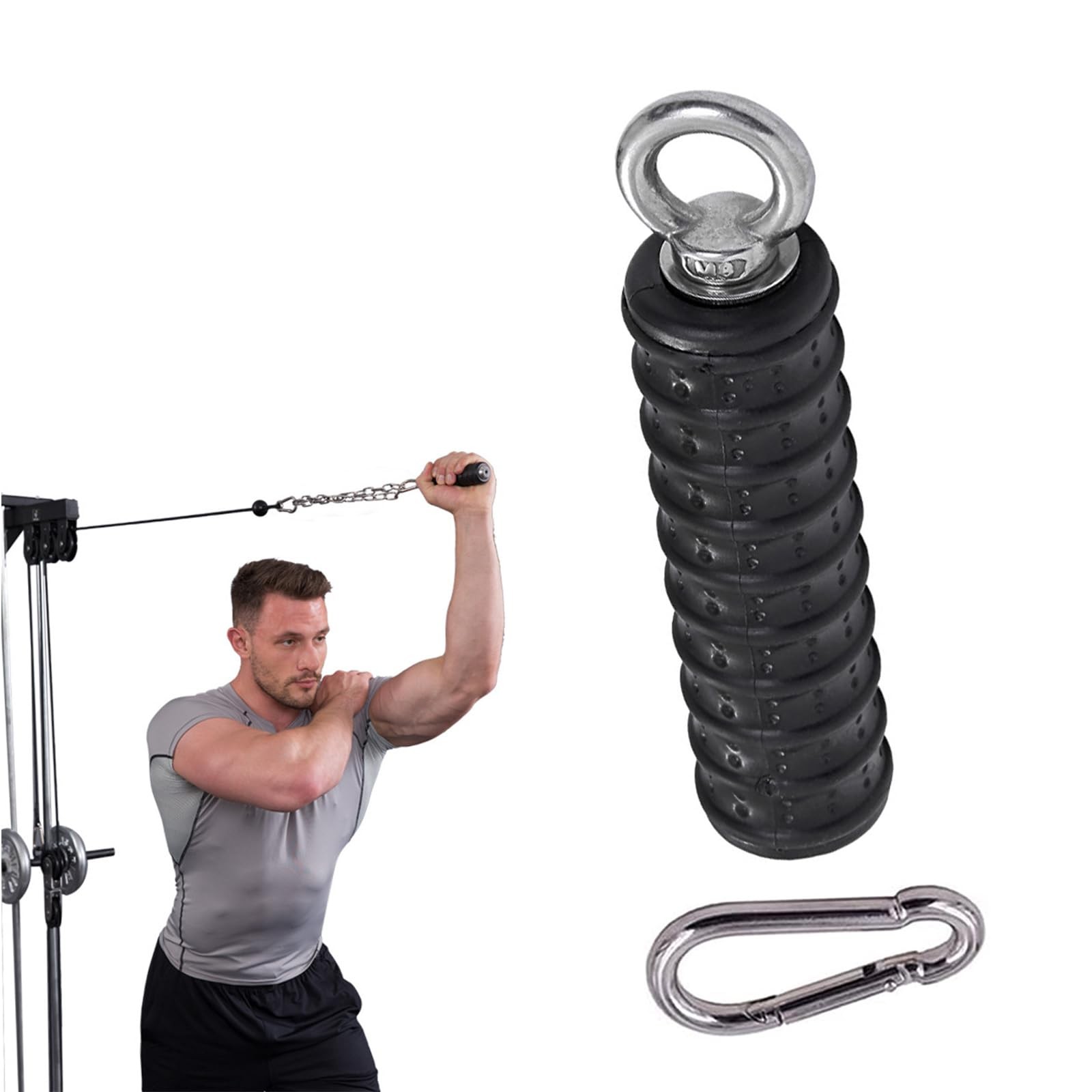 Ergonomic Tricep Rope Handle for Cable Machine  LAT Pulldown Attachment