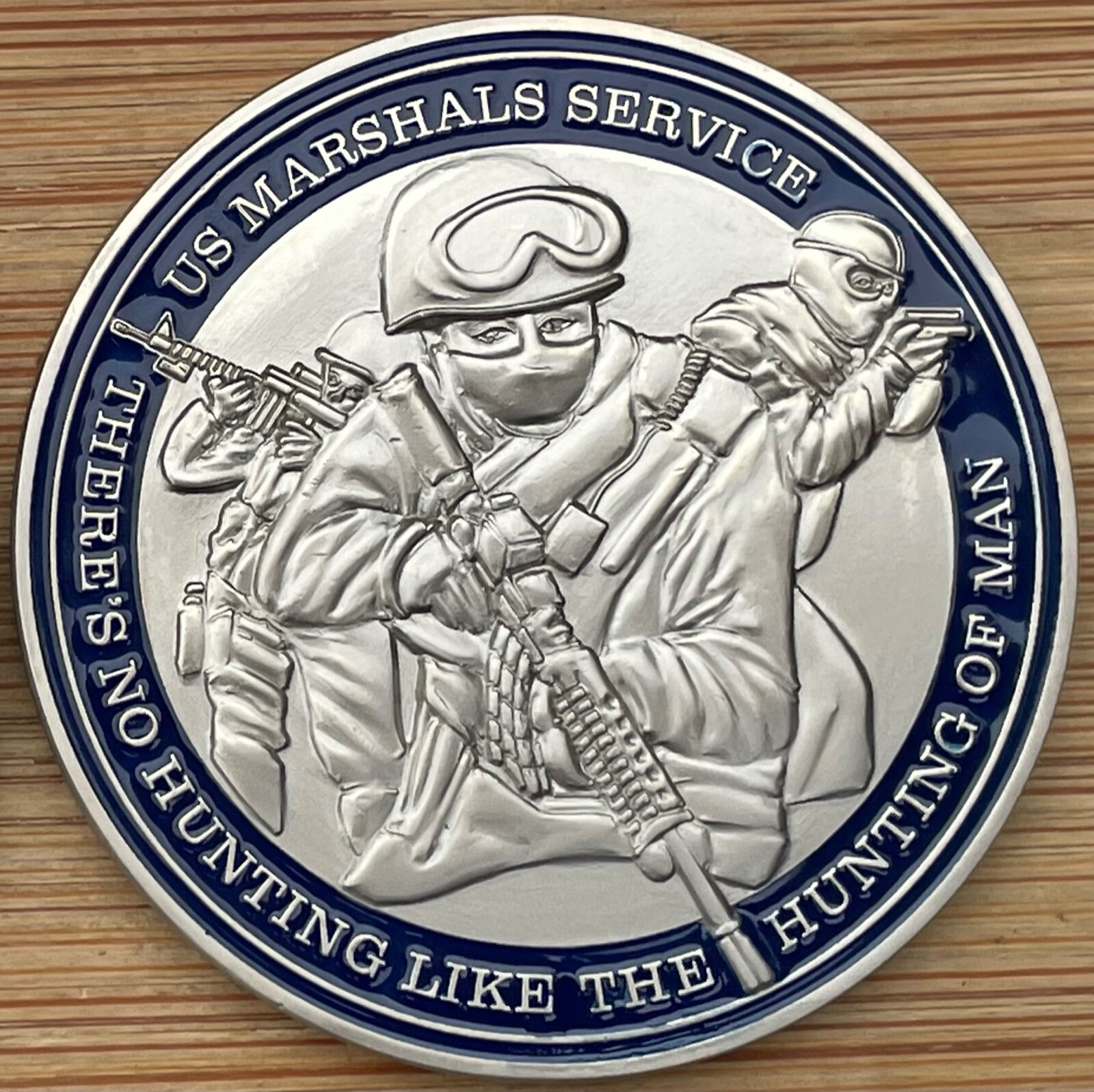 US Marshals Service - There is no Hunting, like the Hunting of Man - satin coin