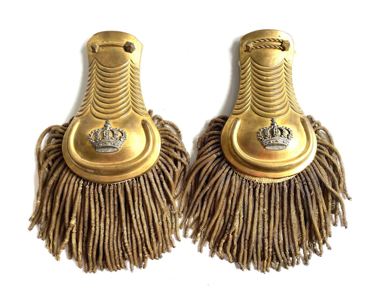 Pre WWII Italian Officer’s Shoulder Epaulettes / Shoulder Scales model 1856 Pair