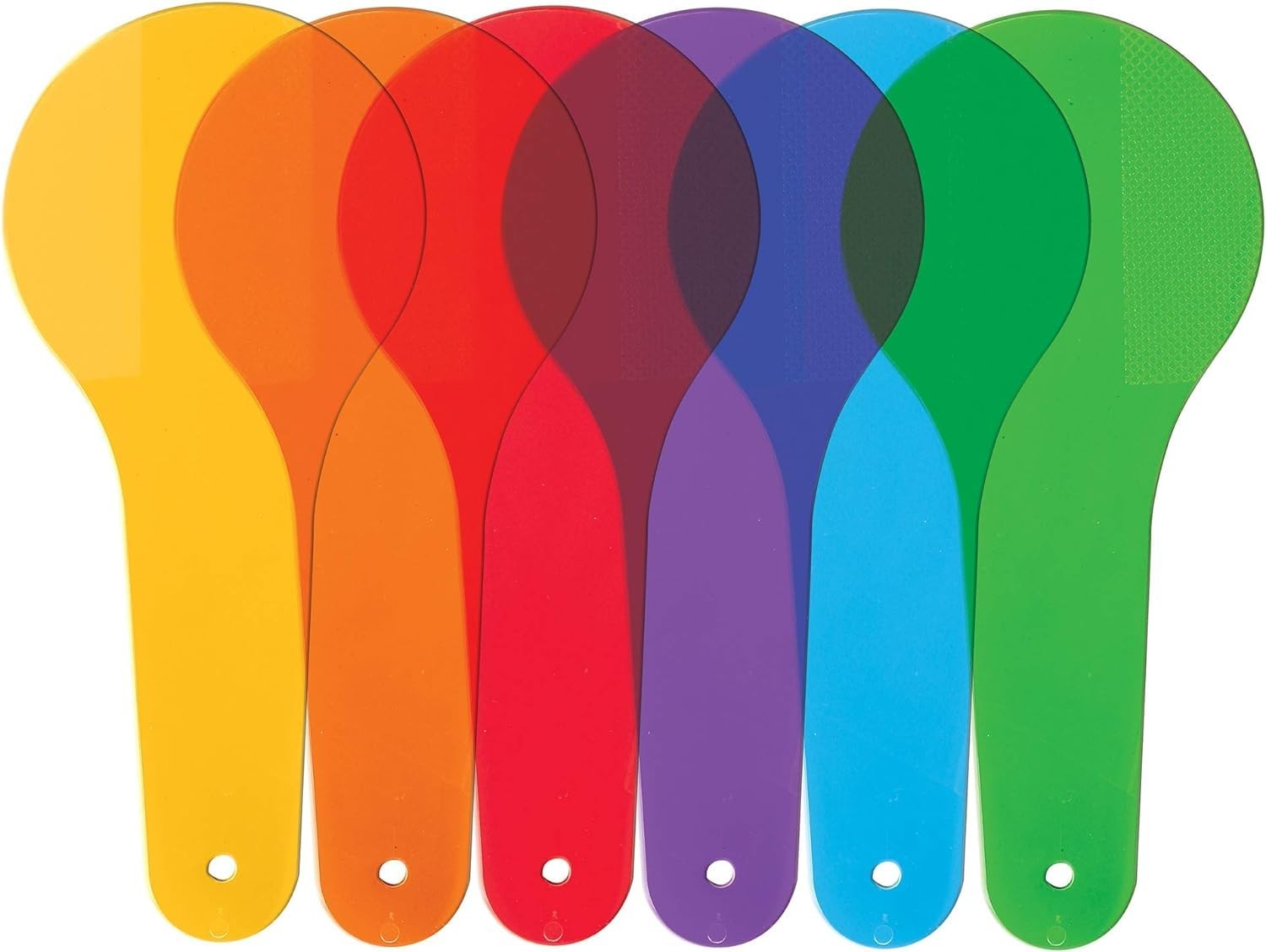 6Pcs Color Paddles, Transparent Color Paddles, Color Learning, Optics Color F...