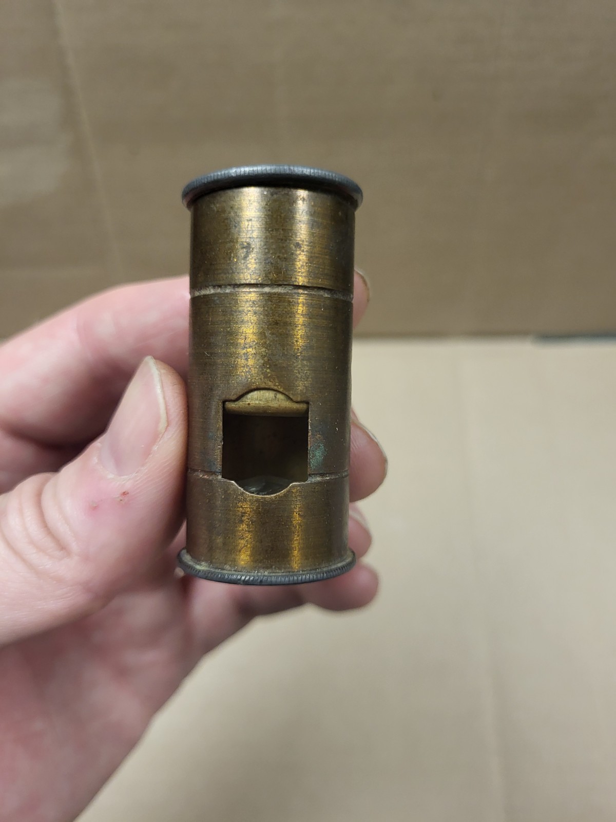 Antique Brass Pocket Microscope Entomologist Botanical Field Magnifier