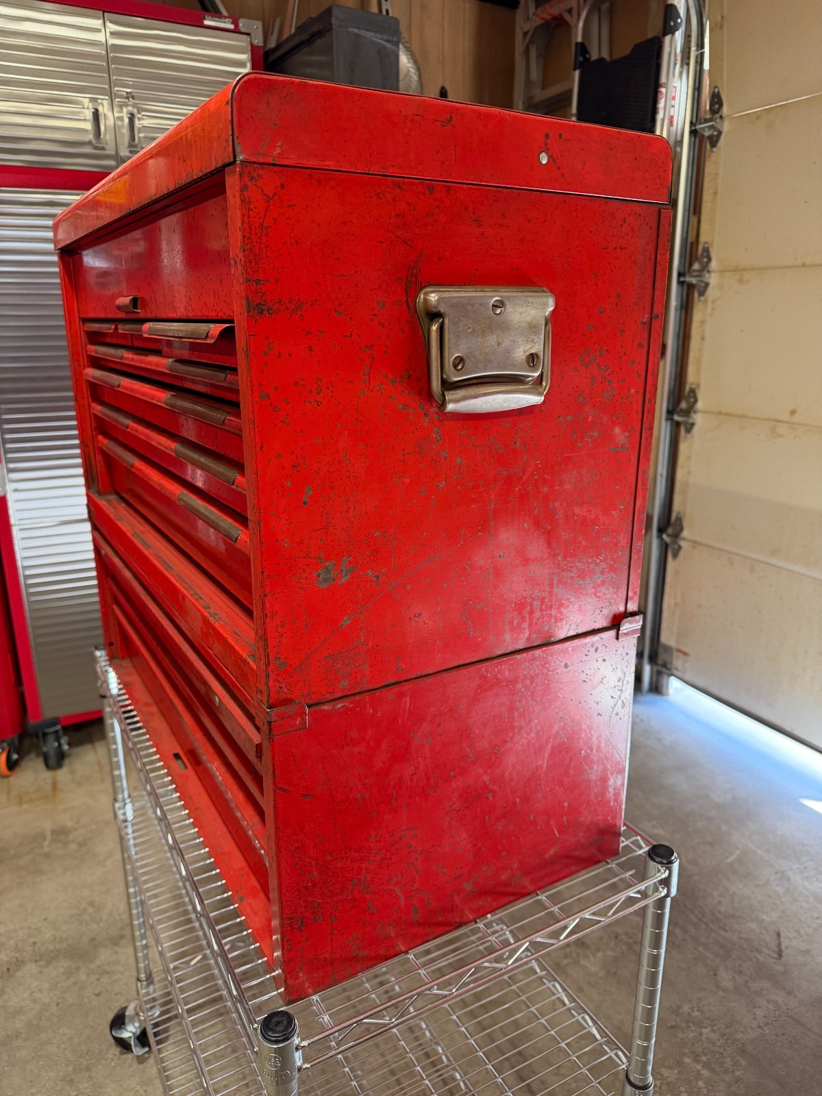 2-Vintage 1960's Snap-On KR-61 & KRA-461 Tool Box Chest Stack