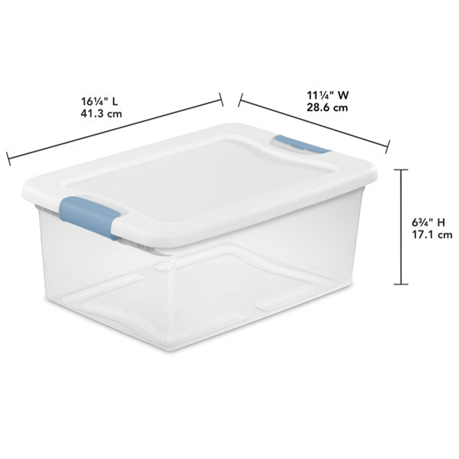 Sterilite 15 Quart Latching Storage Box, Stackable Bin with Latch Lid, 12 Pack