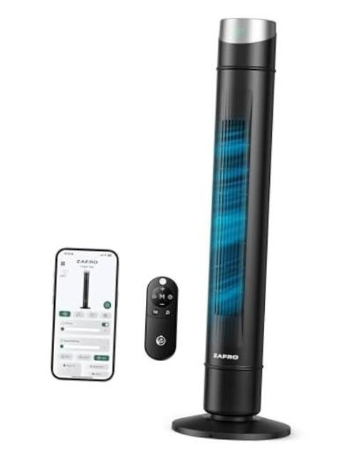 Smart Tower Fan for Bedroom,120° Oscillating Tower Fan,28ft/s 42inch Black