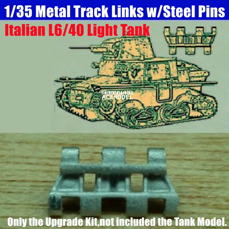 1/35 Italian L6/40 Light Tank Lead-tin Alloy Workable Track Links w/Steel Pins