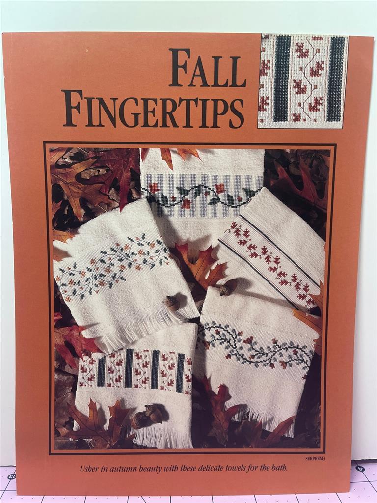 LEISURE ARTS Counted Cross Stitch Leaflet - FALLFINGERTIPS Jane Chandler - 1994