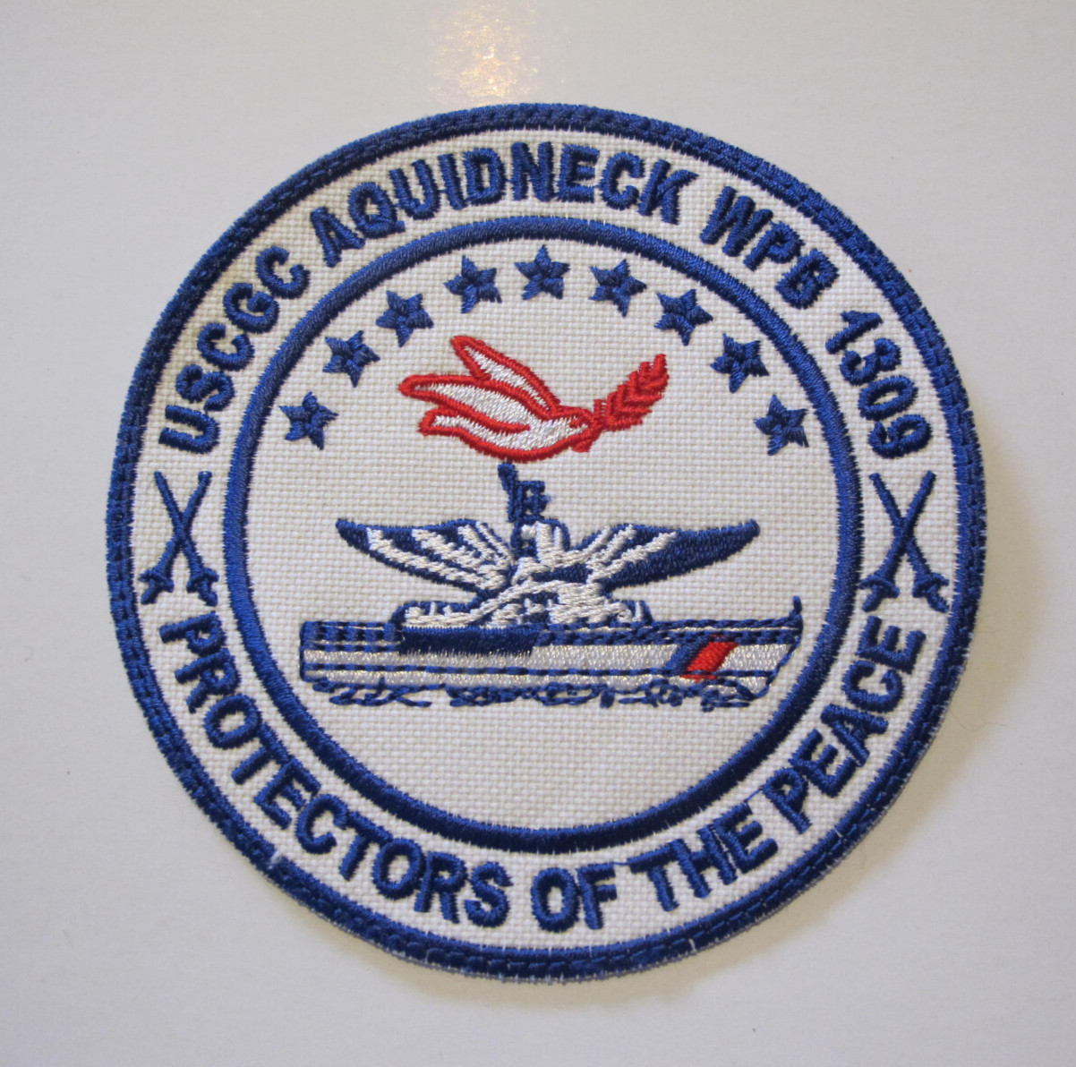 ORIGINAL  MORALE PATCH: USCGC AQUIDNECK WPB 1309 PROTECTORS OF THE PEACE