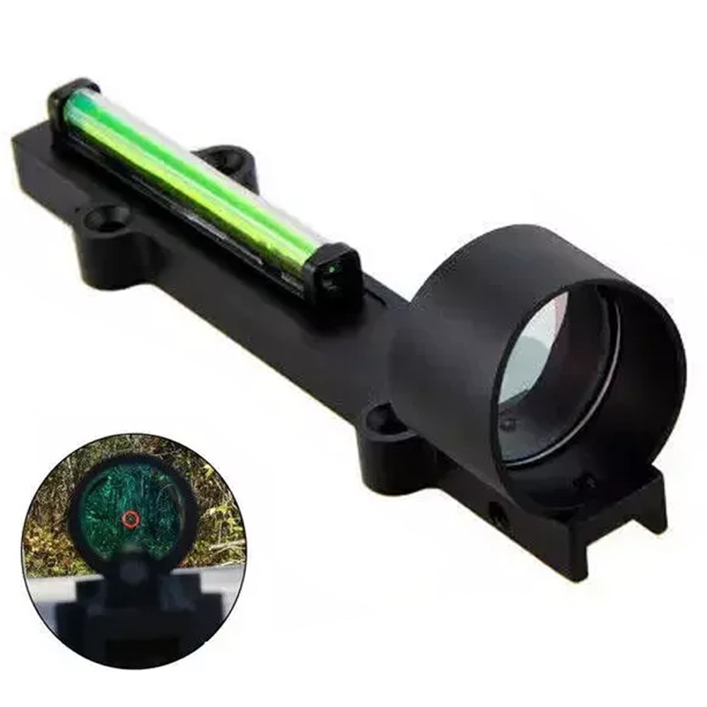 1x28 Holographic Dot Sight Green Fiber Sight Hunting Scope Rib 5.5mm-10mm Rail