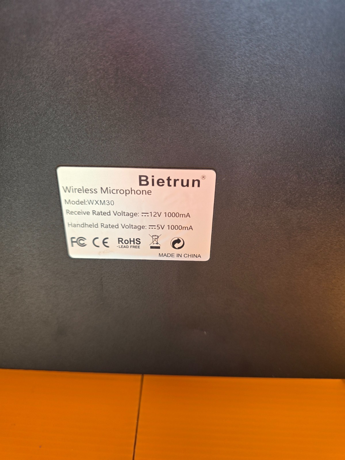 Bietrun Wireless Microphone Receiver Base Only – No Mics – Tested & Working