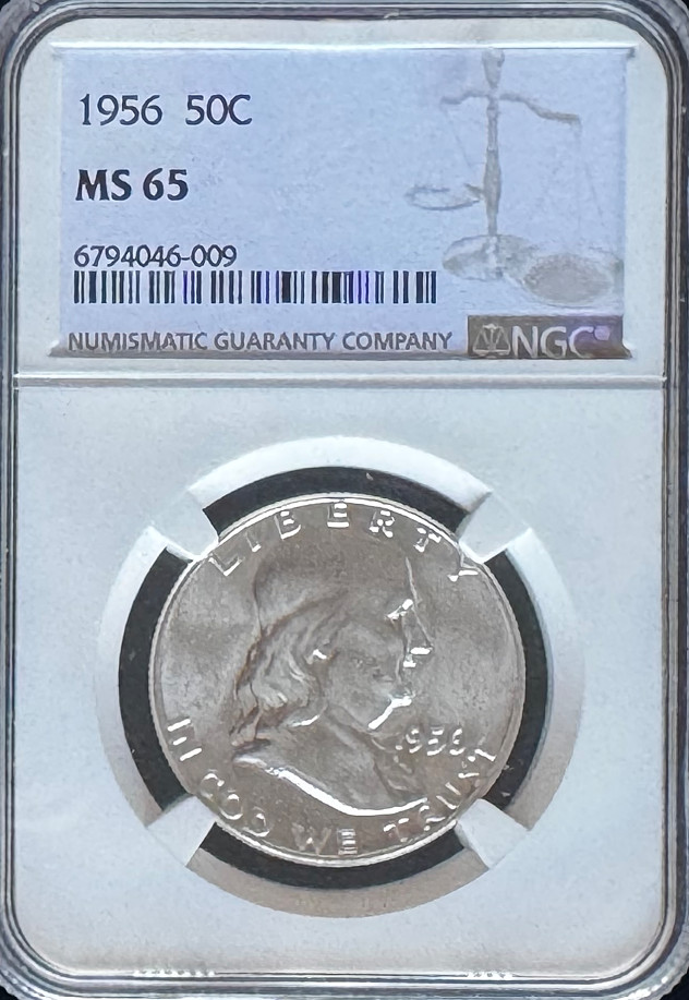 1956 Franklin Half Dollar NGC MS65-#100