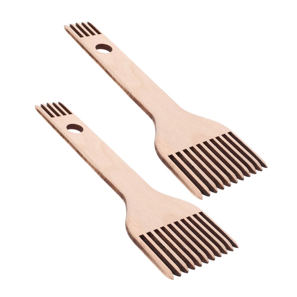 2 Pcs Loom Set Weave Comb Hand Weaving Tools Double-ended Machine