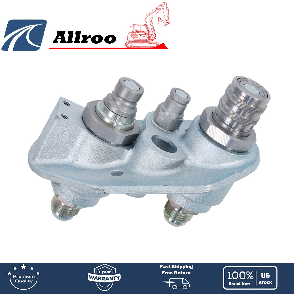 For Bobcat A770 T550 Hydraulic Flat Face Quick Coupler Block - Assembly, 7246784