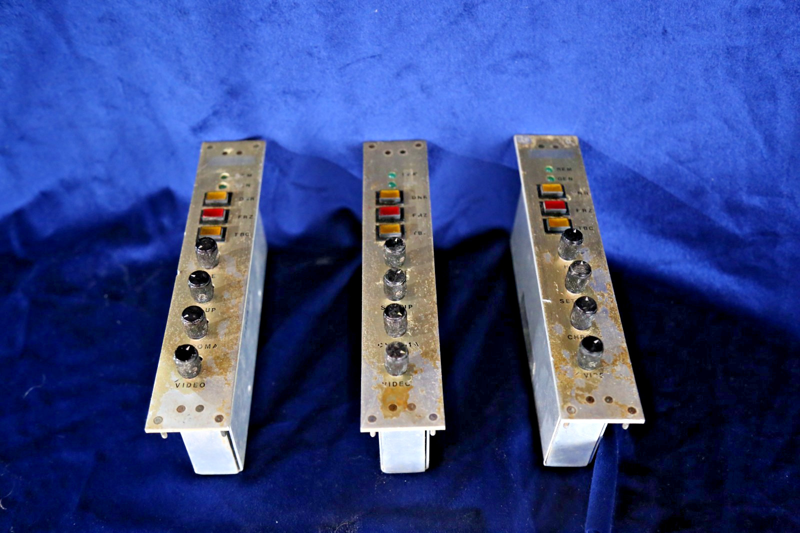 Harris Remote TBC Remote Control set of 3.  Model 640 RMT.  Vintage Television