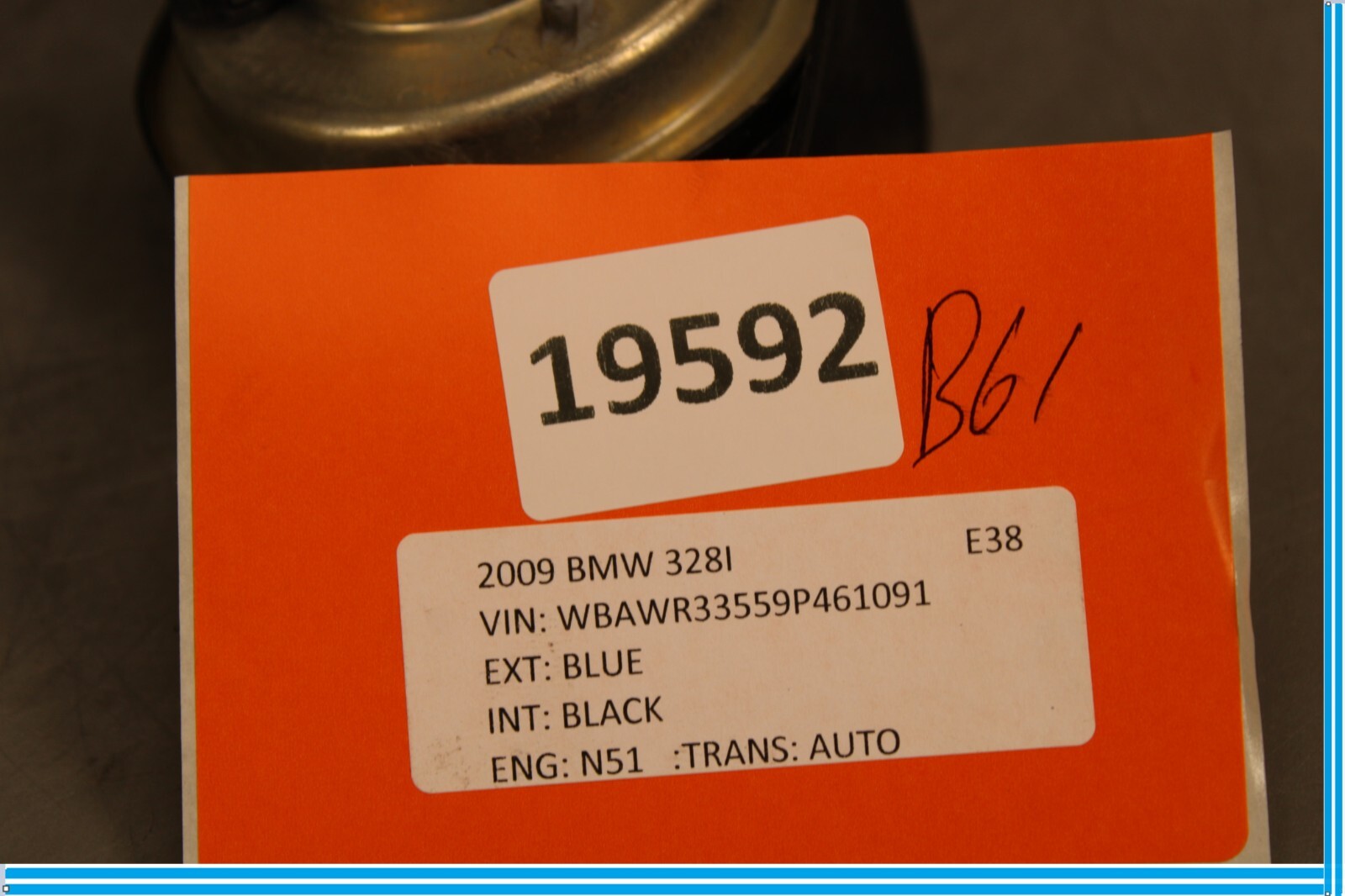 07-13 BMW 335i 328i Low Tone Pitch Signal Alarm Horn Oem